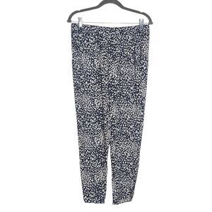 Saltwater Luxe Black and White Print Cropped Pull-on Pants Size Medium